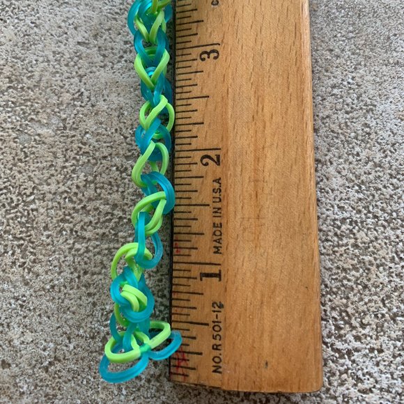 Orange Bow Charm with Green & Blue Bracelet - Picture 2 of 3